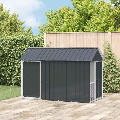 vidaXL Vogelkooi Antraciet 215 x 112 x 141 cm Gegalvaniseerd, Dieren en Toebehoren, Overige Dieren-accessoires, Nieuw, Verzenden