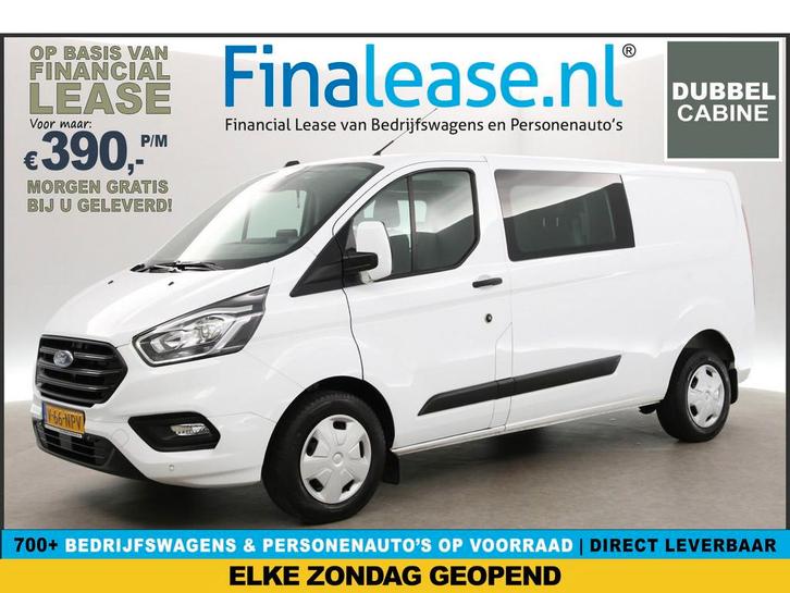 Ford Transit Custom 320 2.0 TDCI L2H1 Dubbel Cabine Automaat, Auto's, Bestelauto's, Lease, Automaat, Diesel, Ford, Wit, Verzenden
