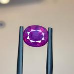 1 pcs Paars, Rood Robijn - 5.68 ct - Gemological Institute, Nieuw