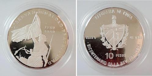 1989 Kuba 10 Pesos Libertad Cuba Piefort Pp, Postzegels en Munten, Munten | Amerika, Verzenden