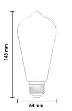 LED lamp E27 | 4 watt dimbaar | 2500K warm wit | Edison | Am, Verzenden, Overige typen, Nieuw, E27 (groot)