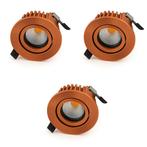 Bundel | 3x LED Inbouwspot | VARDA | 6W | CCT-Switch | Rond, Ophalen of Verzenden, Nieuw, Plafondspot of Wandspot, Led