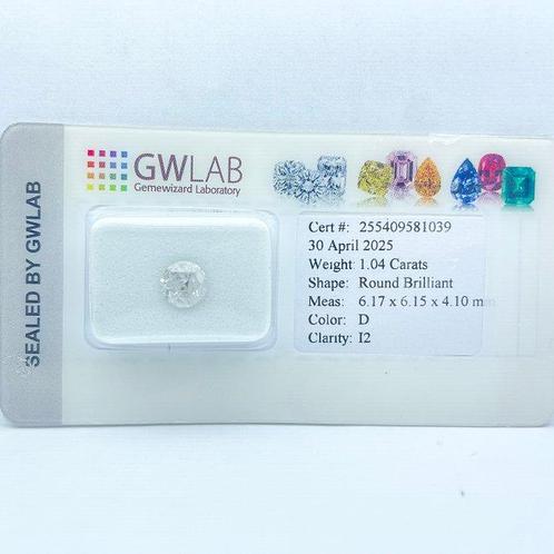 Zonder Minimumprijs - 1 pcs Diamant (Natuurlijk) - 1.04 ct -, Sieraden, Tassen en Uiterlijk, Edelstenen