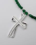 Emerald - Ketting - Versier kruis - Vernieuwing, hoop en, Antiek en Kunst