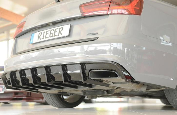 Aggressive Bumper Diffuser voor Audi A6 C7.5 Facelift S line, Auto-onderdelen, Carrosserie en Plaatwerk, Achter, Bumper, Nieuw