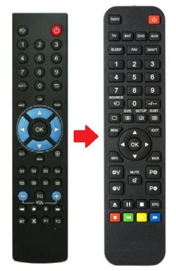 Alternatieve Quantis afstandsbediening QE317 / QE330 DAB+..., Audio, Tv en Foto, Afstandsbedieningen, Verzenden