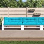 vidaXL Palletkussens 5 st stof turquoise, Huis en Inrichting, Woonaccessoires | Kussens, Verzenden, Nieuw