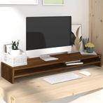 vidaXL Monitorstandaard 100x24x13 cm bewerkt hout bruin, Verzenden, Nieuw