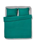 HEMA Dekbedovertrek flanel 200x200/220 melange donker groen, Huis en Inrichting, Slaapkamer | Beddengoed, Verzenden, Nieuw
