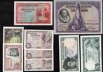 Spanje. - 9 banknotes - various dates (Zonder Minimumprijs), Postzegels en Munten, Bankbiljetten | Europa | Niet-Eurobiljetten