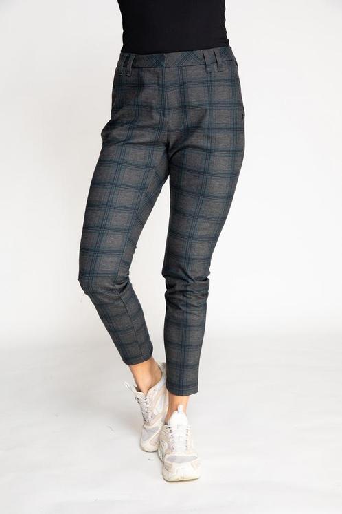 -33% Zhrill  Zhrill Sophia Grey Check  maat 32, Kleding | Dames, Broeken en Pantalons, Grijs, Nieuw, Verzenden
