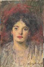 Adolfo Ferragutti Visconti (1850-1924) - Ritratto Fanciulla
