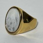 Religieuze ring met - Ring - Metaal, goud bewerkt