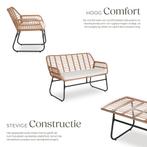 2dekans | tectake Wicker Zitgroep Molfetta XL 4 Persoons –, Ophalen of Verzenden, Zo goed als nieuw