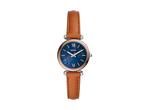Fossil Carlie Mini Horloge ES4701 Dameshorloge 28 mm - Bruin, Verzenden, Nieuw