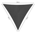 Schaduwdoek driehoek gelijkzijdig 3,6x3,6x3,6 Carbon black, Tuin en Terras, Nieuw, Ophalen of Verzenden