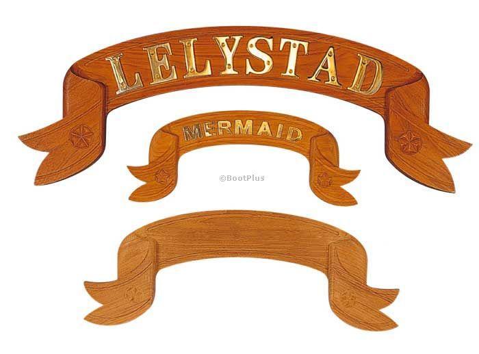 Naambord Gebogen Massief Teak | ARC, Watersport en Boten, Bootonderdelen, Nieuw, Zeilboot of Motorboot, Ophalen of Verzenden