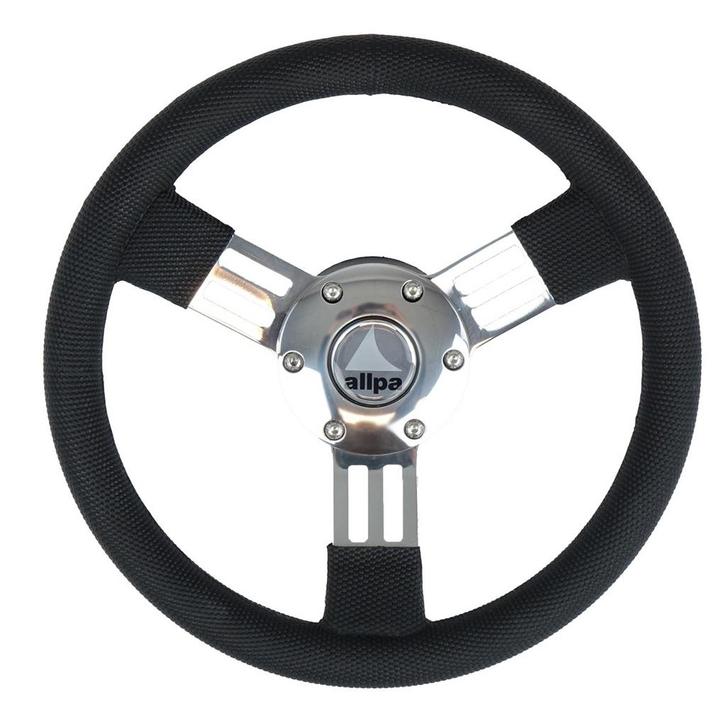 Stuurwiel Pegasso RVS Zwart 30 cm, Watersport en Boten, Bootonderdelen, Nieuw, Ophalen of Verzenden