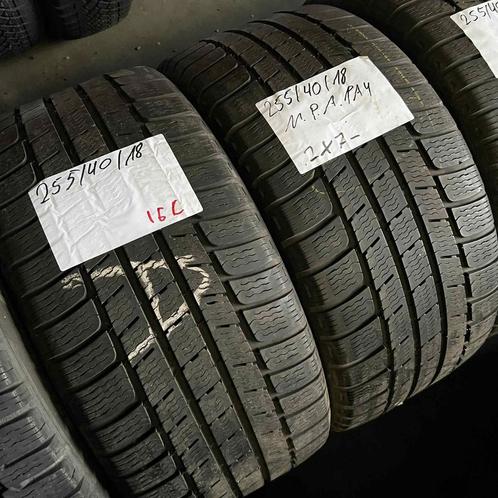 2 x Michelin 255-40-18 Winterbanden 7mm, Auto-onderdelen, Banden en Velgen, 18 inch, Winterbanden, 255 mm, Personenwagen, Gebruikt