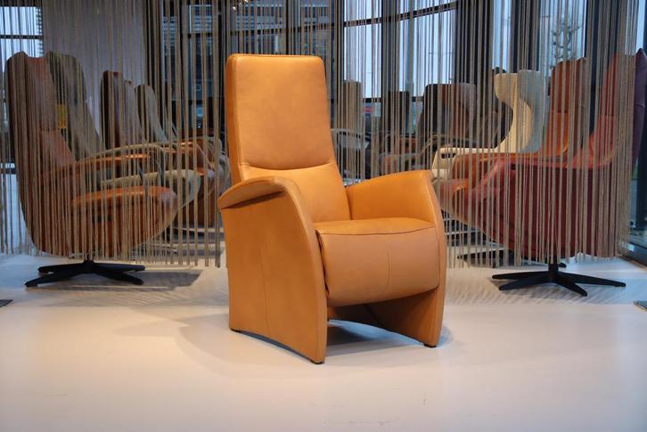 Gealux GLX relaxfauteuil manueel in leer cognac., Huis en Inrichting, Fauteuils, Nieuw, Leer, Ophalen of Verzenden