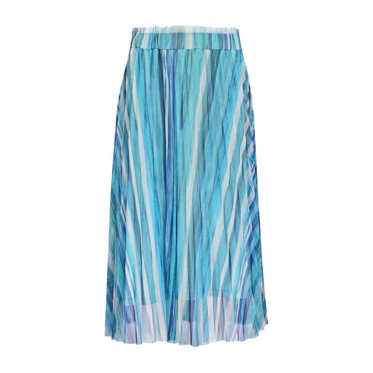 Frogbox • gestreepte midi rok blauw • 36, Kleding | Dames, Rokken, Blauw, Nieuw, Maat 36 (S), Verzenden