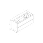 Onderkast Sanilux Trendline Met Greeplijst Aluminium, Ophalen of Verzenden, Nieuw