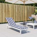 vidaXL Terrasstoelkussen gestreept oxford stof blauw en wit, Huis en Inrichting, Woonaccessoires | Kussens, Verzenden, Nieuw, Blauw