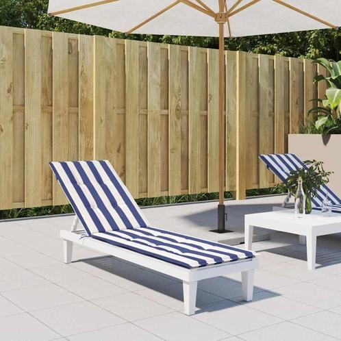 vidaXL Terrasstoelkussen gestreept oxford stof blauw en wit, Huis en Inrichting, Woonaccessoires | Kussens, Blauw, Nieuw, Verzenden