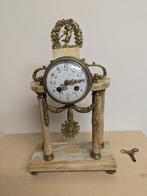 Pendule Empire Marmer, Brons, Messing - 1850-1900 - Empire, Antiek en Kunst