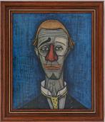Bernard Buffet (1928-1999) - Le Clown au fond bleu, Antiek en Kunst