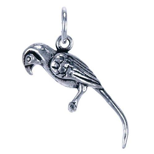 Zilveren Papegaai ketting hanger, Sieraden, Tassen en Uiterlijk, Kettinghangers, Verzenden