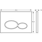 Wiesbaden X32 Drukplaat voor Inbouwreservoir - Glans Wit, Ophalen of Verzenden, Nieuw