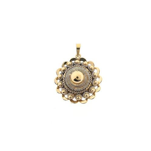 Gouden hanger van een Zeeuwse knop (zeeuws knopje, geelgoud), Sieraden, Tassen en Uiterlijk, Bedels, Gebruikt, Overige merken