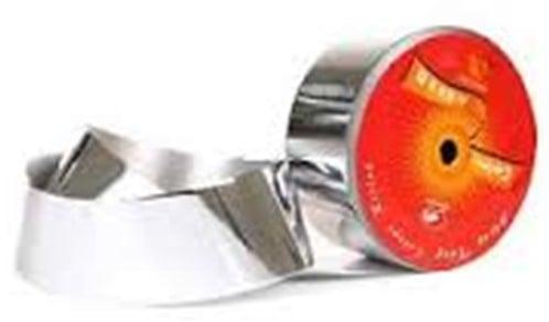 Poly ribbon scheur cadeaulint metallic zilver 50mm ca. 1, Huis en Inrichting, Woonaccessoires | Kunstplanten en Kunstbloemen, Nieuw