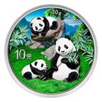 China. 10 Yuan 2025 30g Chinese Panda Colorized Silver Coin