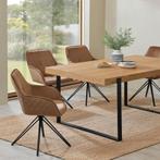 Eetkamerstoel / Draaistoel / Kuipstoel Clyde - Cognac - Meta, Verzenden, Nieuw