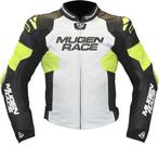 MUGENRACE Mry Zwart Wit Fluo Gele Leren Jas, Nieuw met kaartje, Jas | leer, MUGENRACE, Heren
