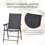 TRUUSK Set van 2 Campingstoelen met Armleuningen - Metaal -, Tuin en Terras, Verzenden, Nieuw