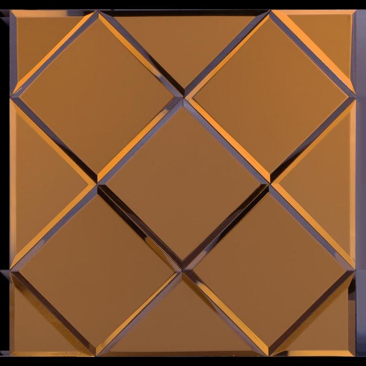 Zelfklevende Mozaïek Tegel - Afimera Copper Glass Mat -, Huis en Inrichting, Woonaccessoires | Wanddecoraties, Nieuw, Ophalen of Verzenden