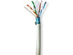 Nedis - Netwerk Kabel Rol - CAT6 - F/UTP - 305 m - Grijs, Doe-het-zelf en Verbouw, Elektra en Kabels, Verzenden, Zo goed als nieuw