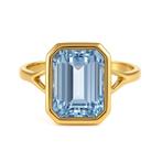 Ring - 18 karaat Geel goud - 3.60ct. tw. Topaas, Sieraden, Tassen en Uiterlijk, Ringen, Nieuw