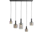 Light & Living Hanglamp Lekar - Smoke Glas - 110x22x32cm -, Huis en Inrichting, Lampen | Hanglampen, Verzenden, Nieuw