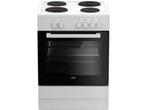 Beko FSS66000GW - Elektrisch Fornuis - 4 kookzones - 71L, Witgoed en Apparatuur, Verzenden, Zo goed als nieuw
