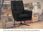 Leren draaifauteuil Central - Toledo Nero (zwart), Huis en Inrichting, Fauteuils, Nieuw, Ophalen of Verzenden, 75 tot 100 cm, Industrieel, Modern