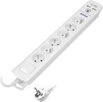 Design stekkerdoos in het wit - 3 meter kabel - 6 uitgangen, Doe-het-zelf en Verbouw, Elektra en Kabels, Ophalen of Verzenden