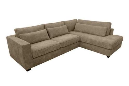 Hoekbank Merselo - hoekbanken - Taupe, Huis en Inrichting, Banken | Sofa's en Chaises Longues, Nieuw, Stof