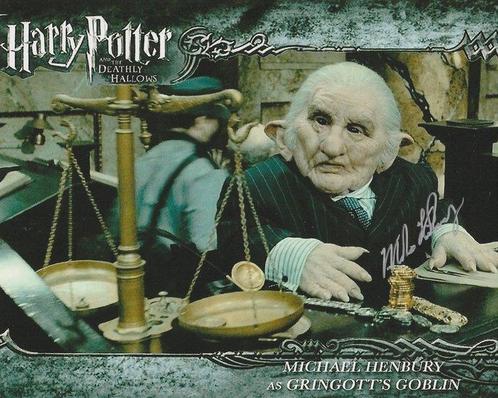 Harry Potter - Signed by Michael Henbury (Gringotts Goblin), Verzamelen, Film en Tv