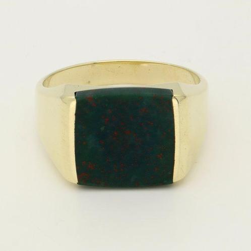 Ring - 14 karaat Geel goud - Heliotroop, Sieraden, Tassen en Uiterlijk, Ringen
