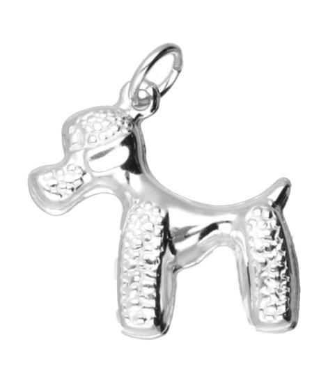 Zilveren Poedel ketting hanger - staand, Sieraden, Tassen en Uiterlijk, Kettinghangers, Verzenden