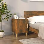 vidaXL Nachtkastje bewerkt hout gerookt eikenkleurig, Minder dan 45 cm, Verzenden, Nieuw, Minder dan 55 cm